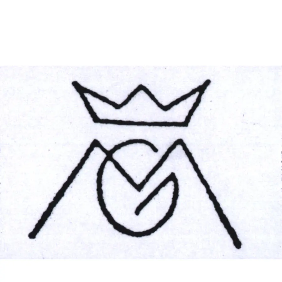 Historic back stamp of the Gebrüder Metzel porcelain factory