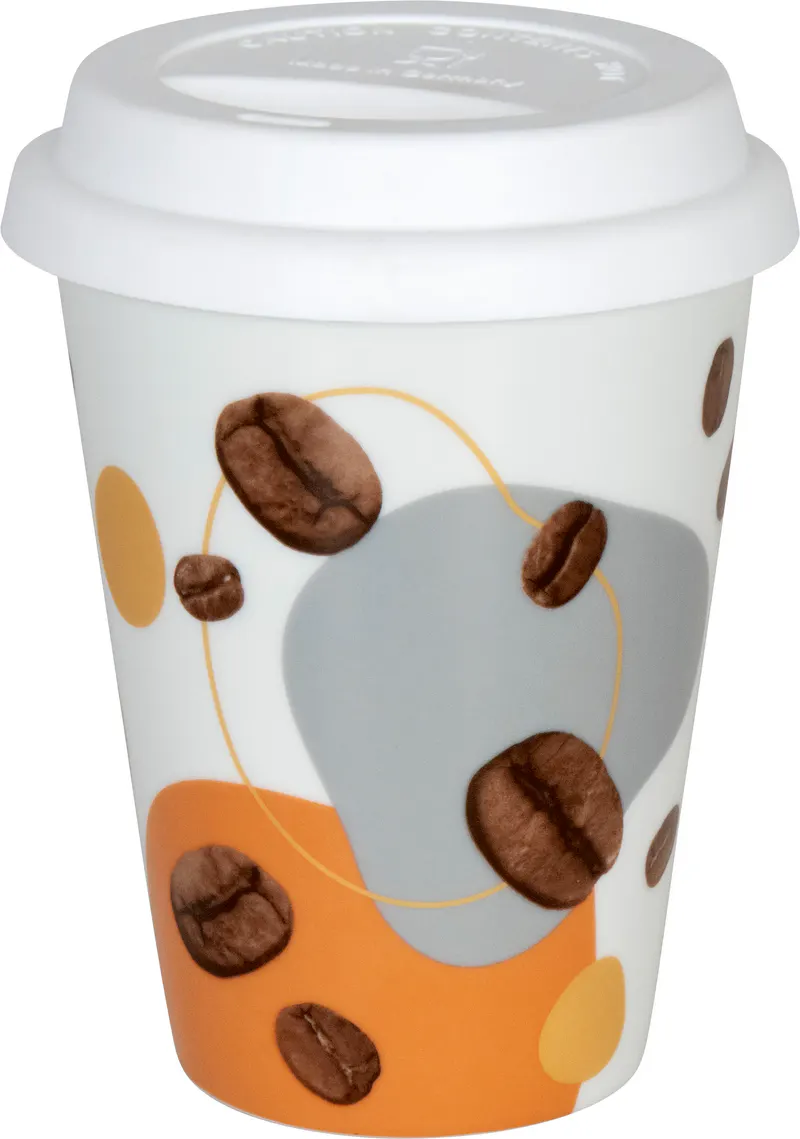Coffee-to-go Mug with Lid & Closure - Coffee Flow