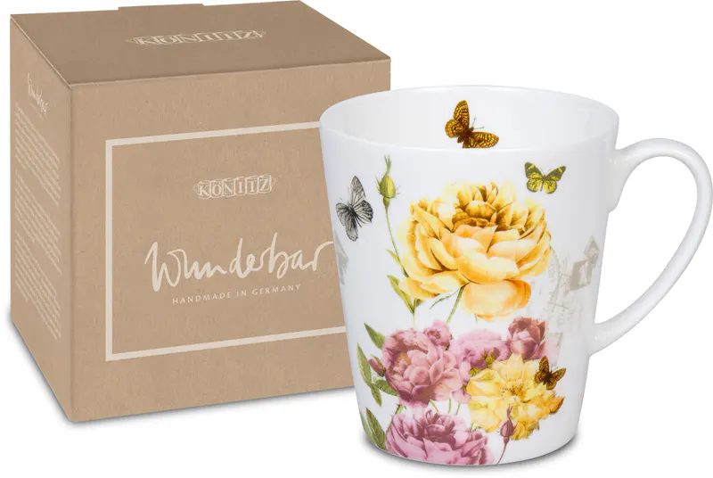 Wunderbar with Gift Box Flowers collage yellow