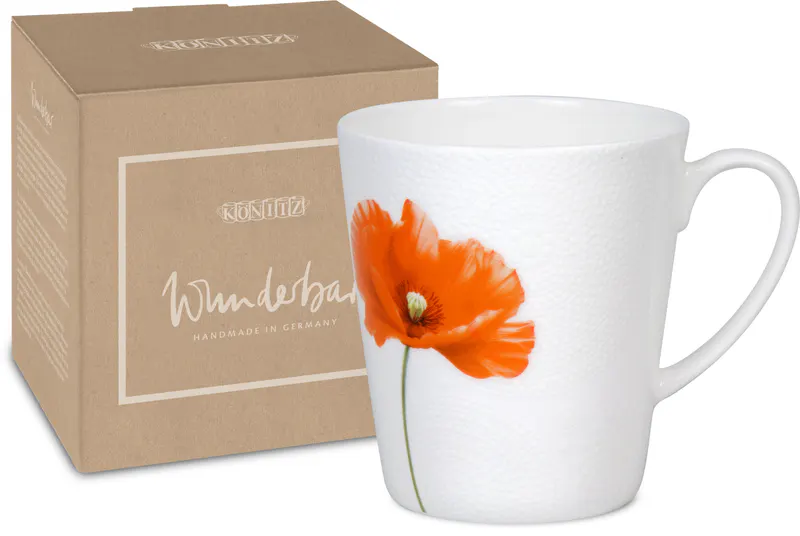 Wunderbar with Gift Box Poppies on white