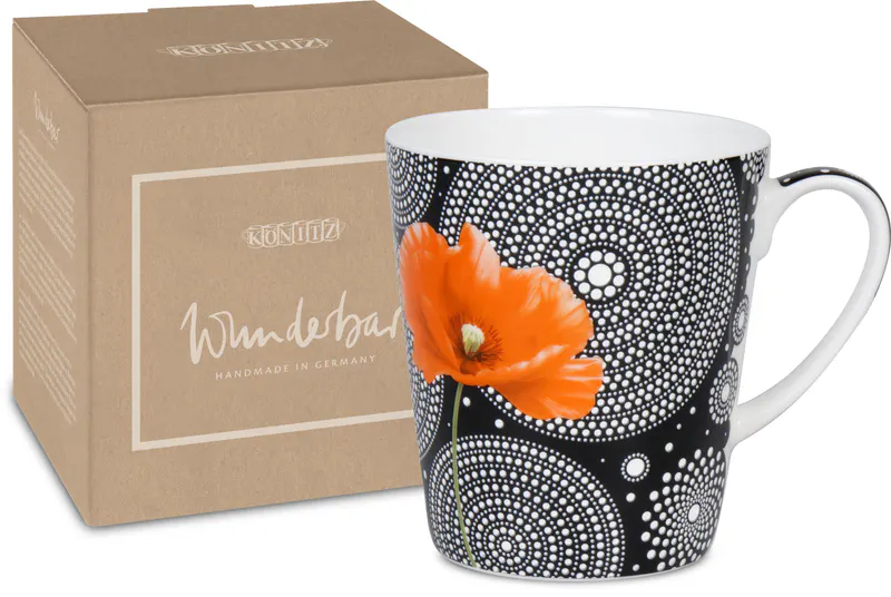 Wunderbar with Gift Box Poppies on black