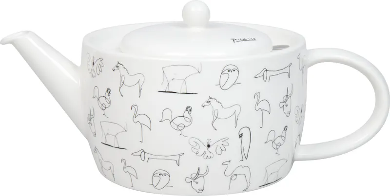 Teapot with Lid & Strainer Picasso Animaux in brown box