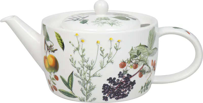 Teapot with Lid & Strainer in brown box My favourite Tea - Fruits and herbs