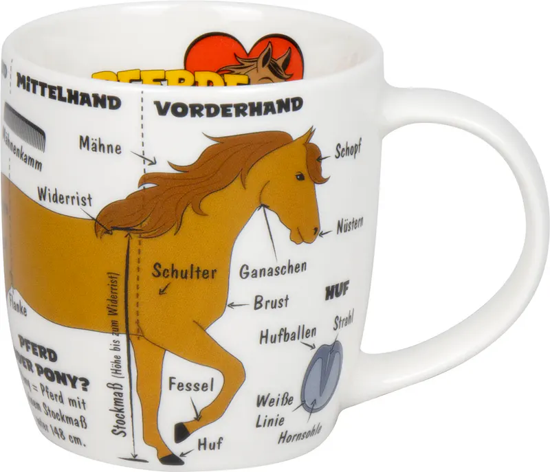 Kids' Knowledge Mug Horses (German)