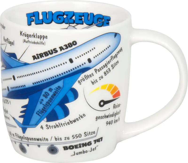Kids' Knowledge Mug Airplanes (German)