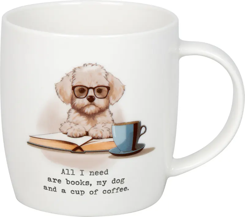 Mug Books, Dog & Coffee (English)