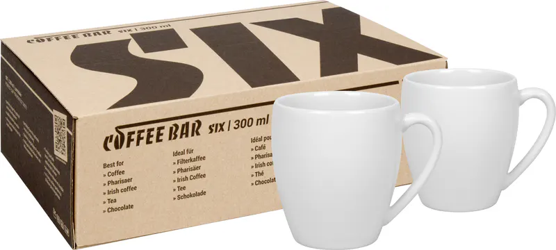 Set of 2 with Gift Box Coffee Bar SIX coffee cup 300 ml